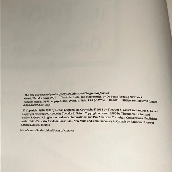 1986 Edition Yertle the Turtle and Other Stories by Dr. Seuss Paperback Edition - Picture 2 of 11